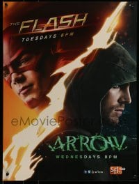 6b440 FLASH/ARROW tv poster '10s split image of heroes Gustin and Amell!
