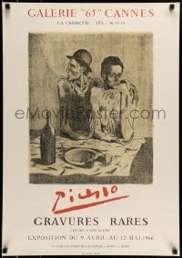 6b283 GRAVURES RARES 21x30 French museum/art exhibition '66 The Frugal Repast by Pablo Picasso!
