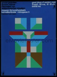 6b284 GREAT IDEAS OF WESTERN MAN 24x33 German museum/art exhibition '90s John Massey abstract art!
