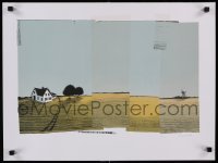 6b145 JUSTIN SANTORA signed #26/60 18x24 art print '10 by the artist, Winslow, farm art!
