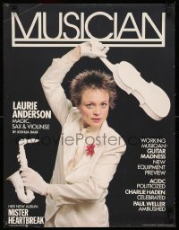 6b402 LAURIE ANDERSON 17x22 music poster '84 Mister Heartbreak, great aimges wearing all white!