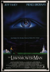 6b597 LAWNMOWER MAN 14x20 special '92 Stephen King sci-fi, science made him a God!