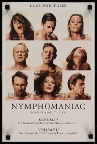 6b964 NYMPHOMANIAC VOLUME I/NYMPHOMANIAC VOLUME II video/theatrical mini poster '13 top cast!