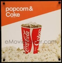 6b320 POPCORN & COKE 17x17 advertising poster '60s cool image of the ice cold beverage!