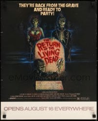 6b645 RETURN OF THE LIVING DEAD 16x20 special '85 punk rock zombies by tombstone ready to party!