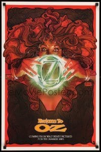 6b646 RETURN TO OZ 18x28 special '85 Walt Disney, cool different art by Drew Struzan!