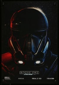 6b172 ROGUE ONE #1156/2000 mini poster '16 A Star Wars Story, incredible art of Stormtrooper!