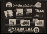 6b649 RULERS OF THE SEA 22x30 special '39 seaman Douglas Fairbanks Jr., various ships!