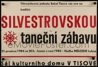 6b651 SILVESTROVSKOU TANECNI ZABAVU 15x22 Czech special '85 cool title design for party!