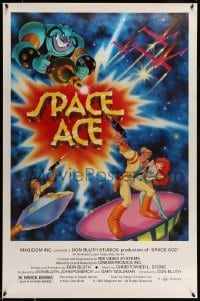 6b655 SPACE ACE 27x41 special '83 Don Bluth animated interactive laserdisc arcade game!