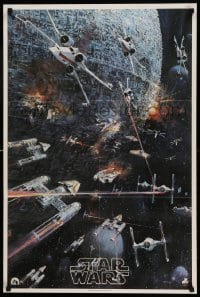6b416 STAR WARS 22x33 music poster '77 George Lucas classic sci-fi epic, John Berkey artwork!