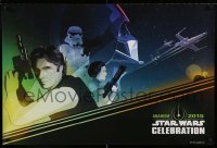 6b663 STAR WARS CELEBRATION ANAHEIM 24x36 special '15 Han Solo, Leia, Darth Vader by Craig Drake!