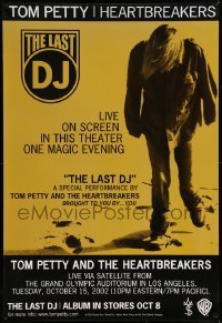 6b424 TOM PETTY 27x40 music poster '02 The Last DJ, cool image of the rock star!