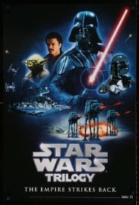6b764 STAR WARS TRILOGY 27x40 video poster '04 Darth Vader, The Empire Strikes Back!