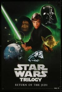 6b766 STAR WARS TRILOGY 27x40 video poster '04 Vader, Luke, The Emperor, Return of the Jedi!