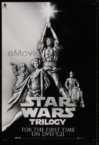 6b765 STAR WARS TRILOGY 27x40 video poster '04 different style art from the style A one sheet!