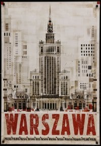 6b089 WARSZAWA 27x39 Polish travel poster '16 from series of travel posters by Ryszard Kaja!