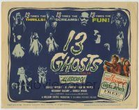 6c023 13 GHOSTS TC '60 William Castle haunted house horror in Illusion-O!