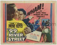 6c028 99 RIVER STREET TC '53 John Payne with sexy double-crossing Evelyn Keyes & Peggie Castle!