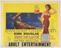 6c029 ACT OF LOVE TC '53 Kirk Douglas is wanted for desertion, Dany Robin for questioning!