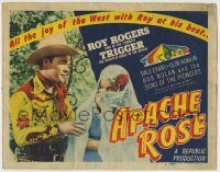6c043 APACHE ROSE TC '47 great close up of King of the Cowboys Roy Rogers & veiled Dale Evans!