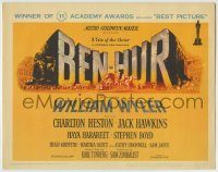 6c063 BEN-HUR TC '60 Charlton Heston, William Wyler classic religious epic, chariot art!