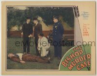 6c478 BISHOP MURDER CASE LC '30 suave Basil Rathbone as Philo Vance standing by murder victim!
