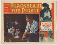 6c482 BLACKBEARD THE PIRATE LC #8 '54 great c/u of Robert Newton showing his loot to Keith Andes!