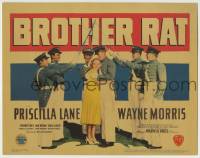 6c088 BROTHER RAT TC '38 pretty Priscilla Lane loves military cadet Wayne Morris, Ronald Reagan!