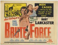 6c089 BRUTE FORCE TC R56 caged Burt Lancaster driven by the thought of Yvonne DeCarlo on the loose!