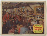 6c501 CANADIAN PACIFIC LC #3 '49 cowboy Randolph Scott has an entire saloon on the floor!