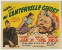 6c095 CANTERVILLE GHOST TC '44 Margaret O'Brien w/ spirit Charles Laughton & soldier Robert Young!