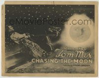 6c107 CHASING THE MOON TC '22 great art of Tom Mix charging on his horse by the Man in the Moon!