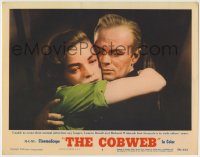 6c517 COBWEB LC #3 '55 Lauren Bacall & Richard Widmark unable to resist their mutual attraction!