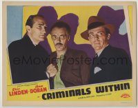 6c530 CRIMINALS WITHIN LC '43 G-men Eric Linden & Donald Curtis with suspicious spy!