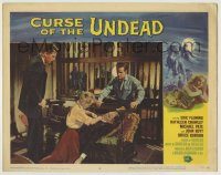 6c533 CURSE OF THE UNDEAD LC #8 '59 Fleming, Crowley & Pate examine unconscious old man!