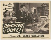6c540 DAUGHTER OF DON Q chapter 11 LC '46 Kirk Alyn watches Lorna Gray examine painting w/glass!