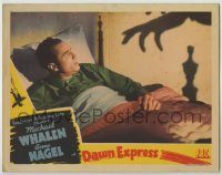 6c541 DAWN EXPRESS LC '42 close up of Michael Whalen scared of the approaching shadow in his room!