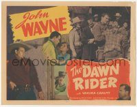 6c129 DAWN RIDER TC R47 three images of John Wayne by door, with girl & beating up bad guy, rare!