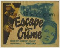 6c153 ESCAPE FROM CRIME TC '42 for every killer there's only one escape, the electric chair!