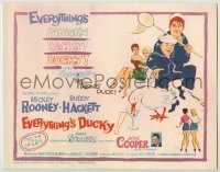 6c156 EVERYTHING'S DUCKY TC '61 Mickey Rooney & Buddy Hackett with a talking duck!