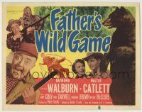 6c163 FATHER'S WILD GAME TC '50 Raymond Walburn, Walter Catlett, great image hunting giant bear!