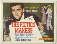 6c165 FICTION MAKERS TC '67 artwork of Roger Moore as Leslie Charteris' The Saint!