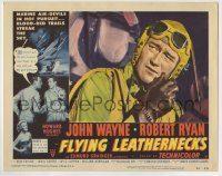 6c585 FLYING LEATHERNECKS LC #4 '51 best close up of pilot John Wayne in his plane, Howard Hughes