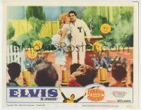 6c592 FRANKIE & JOHNNY LC #1 '66 great image of Elvis Presley getting kissed on stage!
