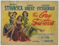 6c188 GAY SISTERS TC '42 art of sexy Barbara Stanwyck, Nancy Coleman & Geraldine Fitzgerald!