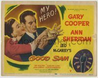 6c197 GOOD SAM TC '48 great art of Gary Cooper & sexy Ann Sheridan spilling coffee!