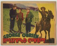 6c635 HOLLYWOOD COWBOY LC '37 George O'Brien in field with pretty Cecilia Parker & man with gun!