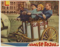6c012 HORSE FEATHERS LC R36 wonderful image of Groucho, Chico, Harpo & Zeppo Marx in chariot, rare!