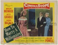 6c640 HOW TO MARRY A MILLIONAIRE LC #5 '53 Lauren Bacall watches Marilyn Monroe help David Wayne!